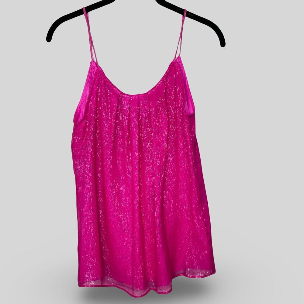 Rory Beca Metallic Pink Silk Top
